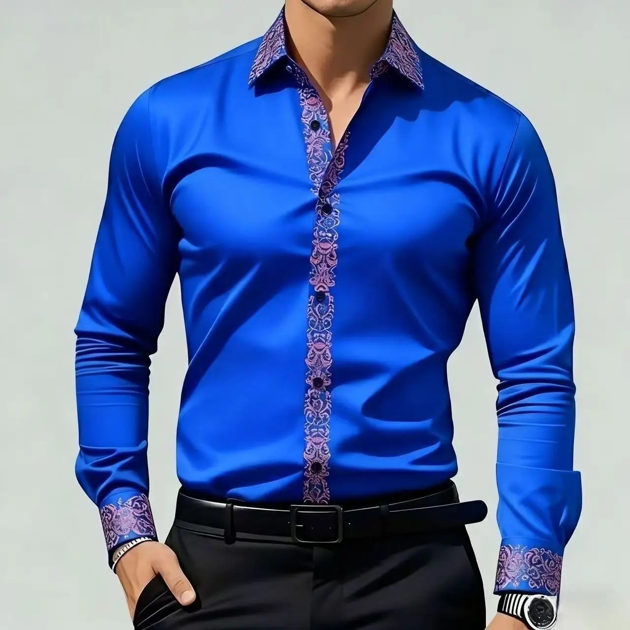 Men'S Formal Ethnic Wear - Męska koszula w etnicznym stylu z