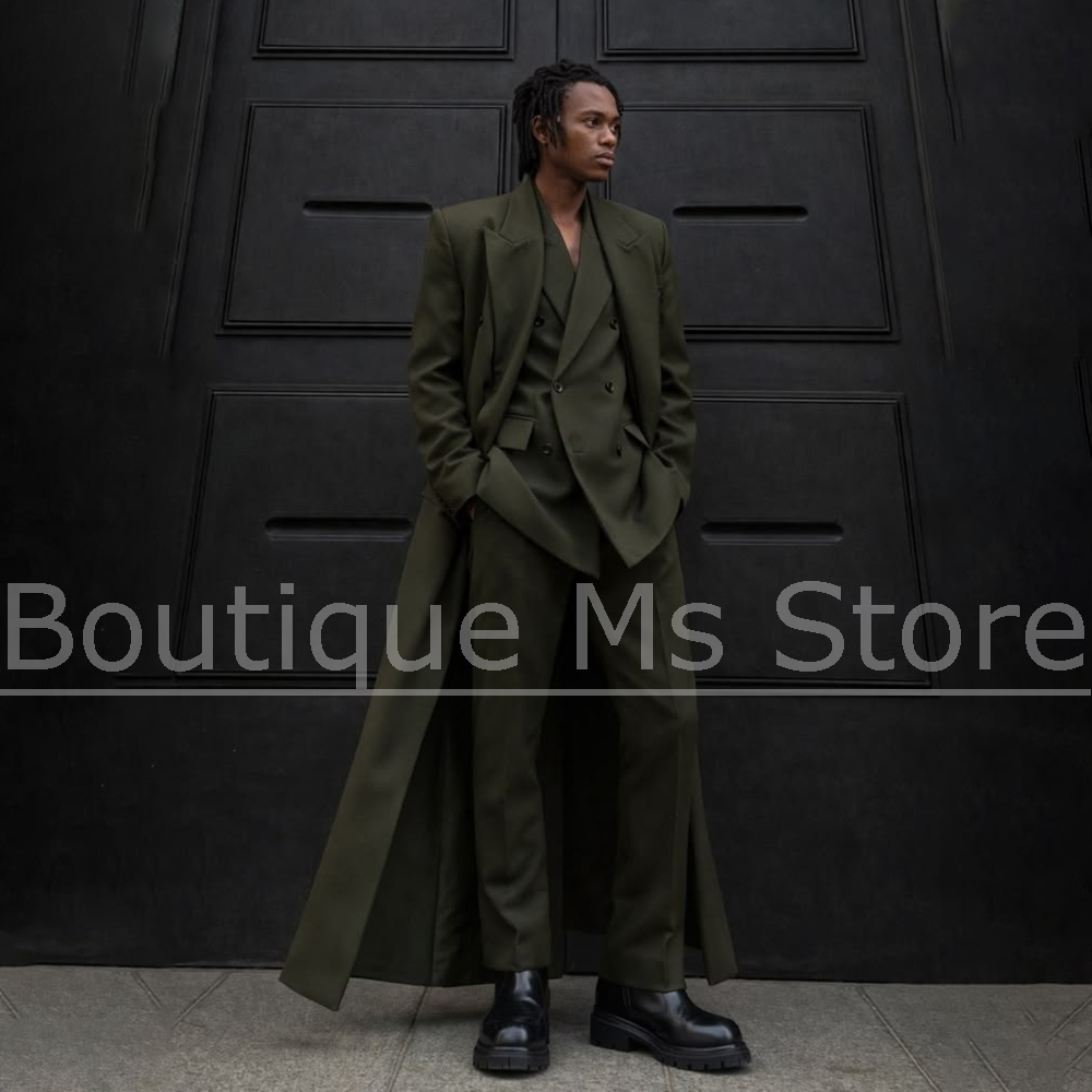 Men'S Hip Formal Wear - Męski garnitur trzyczęściowy, oversize, dwurzędowy, do