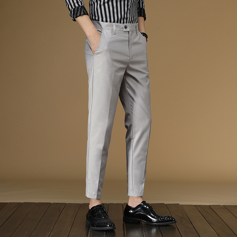 Men Formal Wear In Summer - Letnie spodnie garniturowe Mężczyźni Czerwony Czarny