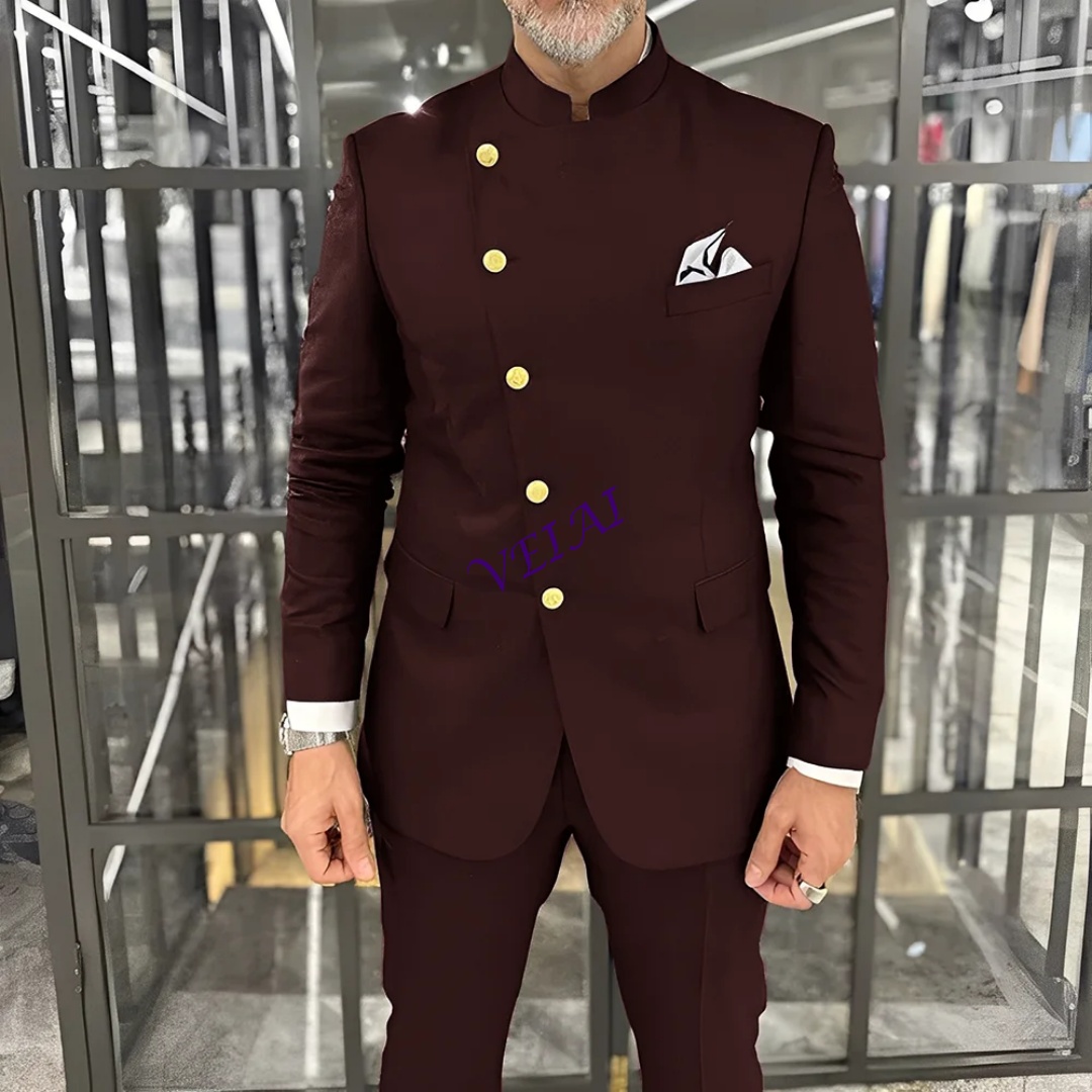 Men Formal Wear Wedding - Zestaw Garniturów Ślubnych Slim Fit dla