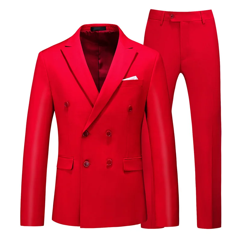 Men Formal Wear Wedding - (Garnitur) 2025 Formalny Klasyczny Dwurzędowy Ślubny