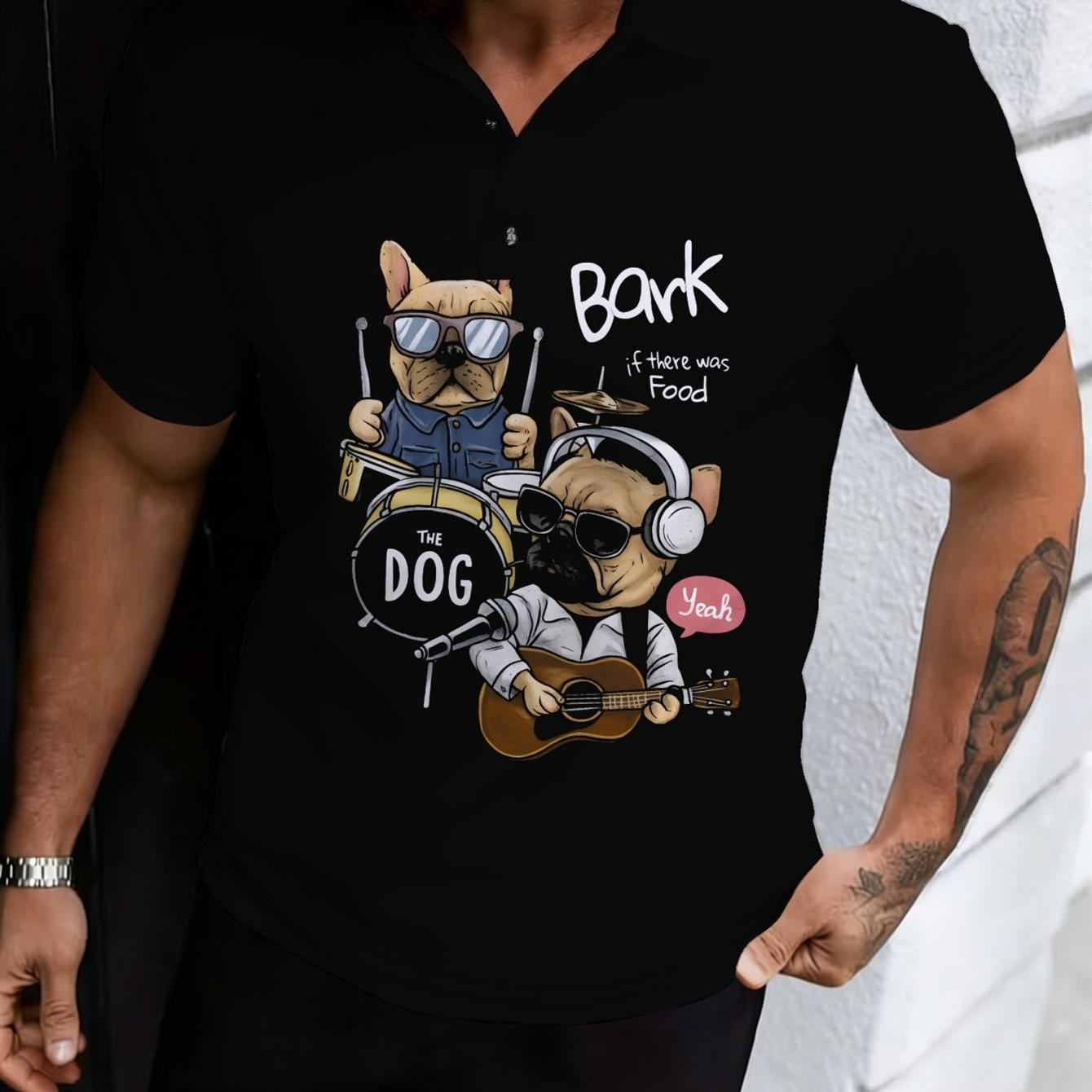 Men Formal Wear In Summer - Męska koszulka polo casualowa czarna z