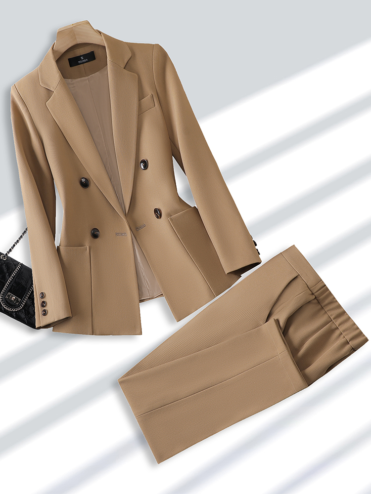 Men Formal Wear In Summer - Modny damski garnitur ze spodniami formalny