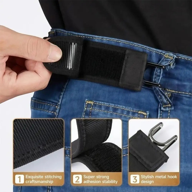 Men Formal Wear With Jeans - Elastyczny pasek unisex bez klamry z
