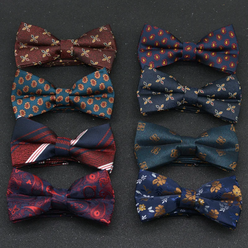 Men Formal Wear Wedding - Krawat muszka męski ślubny podwójny dla