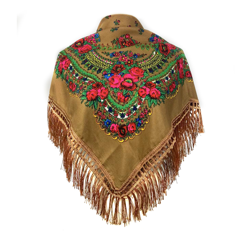 Men'S Ethnic & Formal Designer Wear Studio S - Etniczna opaska z frędzlami chustka Babushka