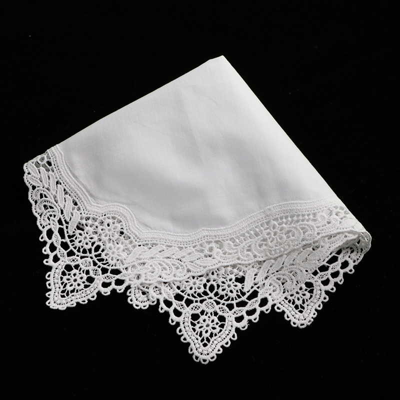 Monogrammed Handkerchief - A009 Białe 100% bawełna 10 sztuk