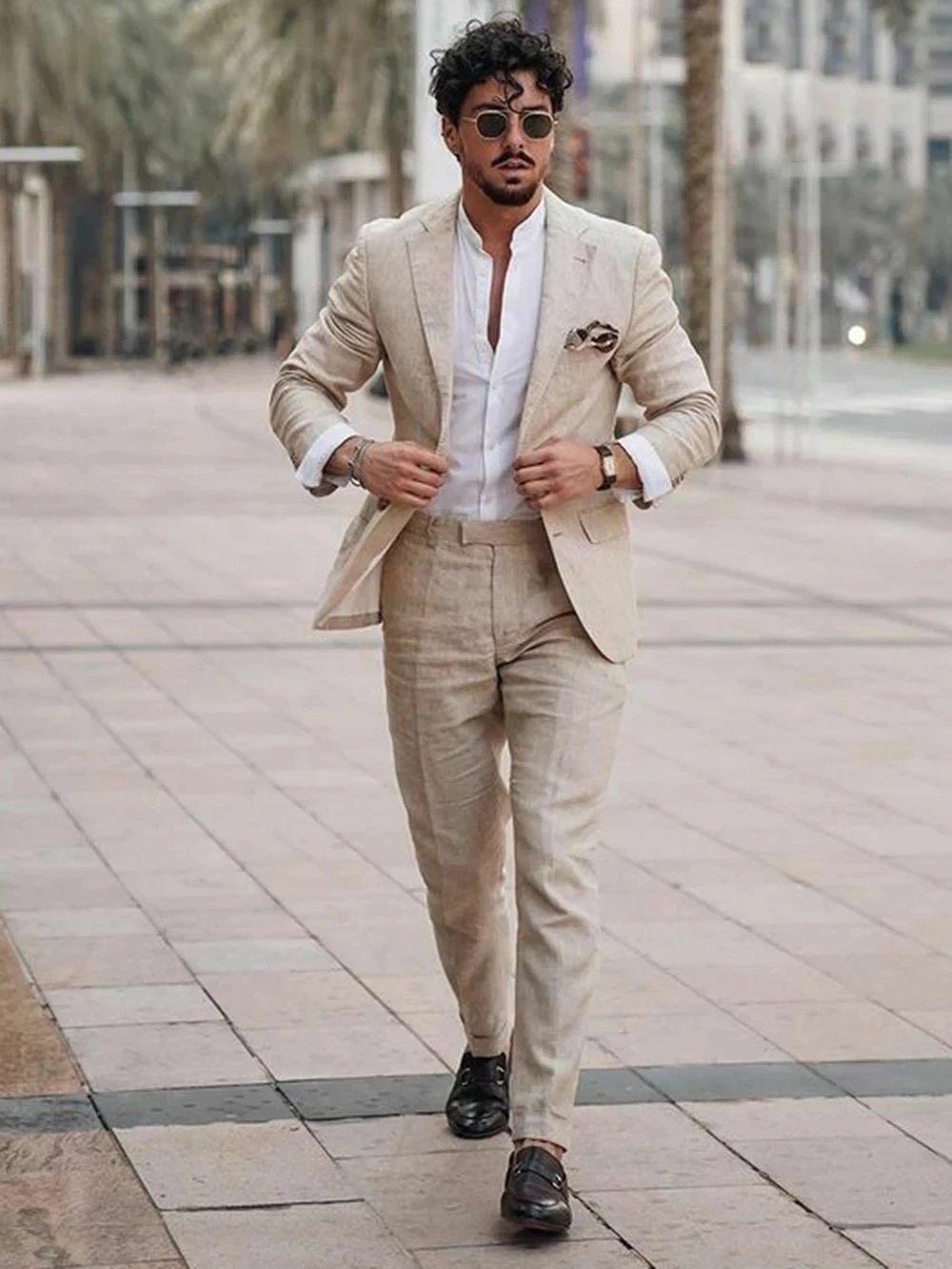 Letnie lniane garnitury męskie – Men Formal Wear In Summer recenzja i cena