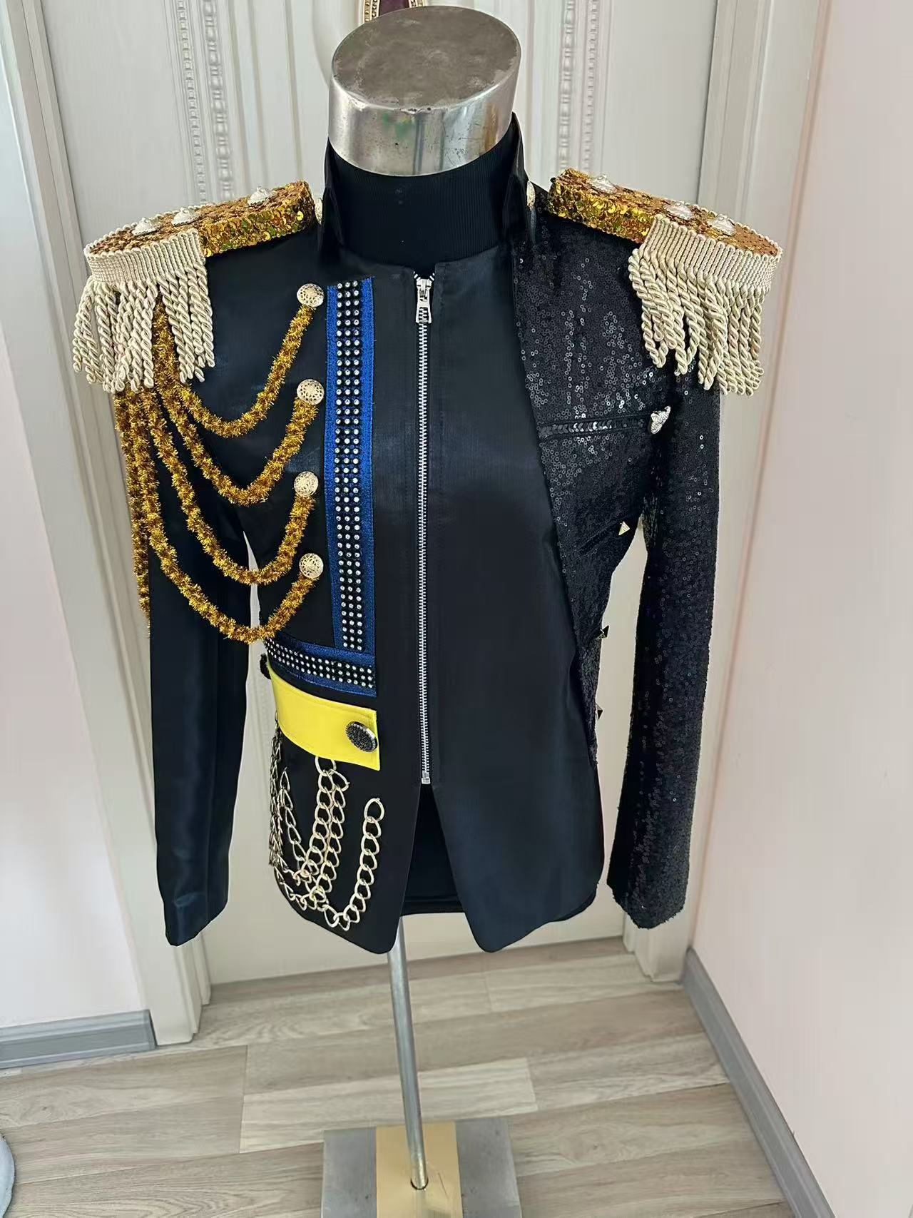 Nowa męska marynarka z frędzla – Men Formal Wear Wedding recenzja i cena