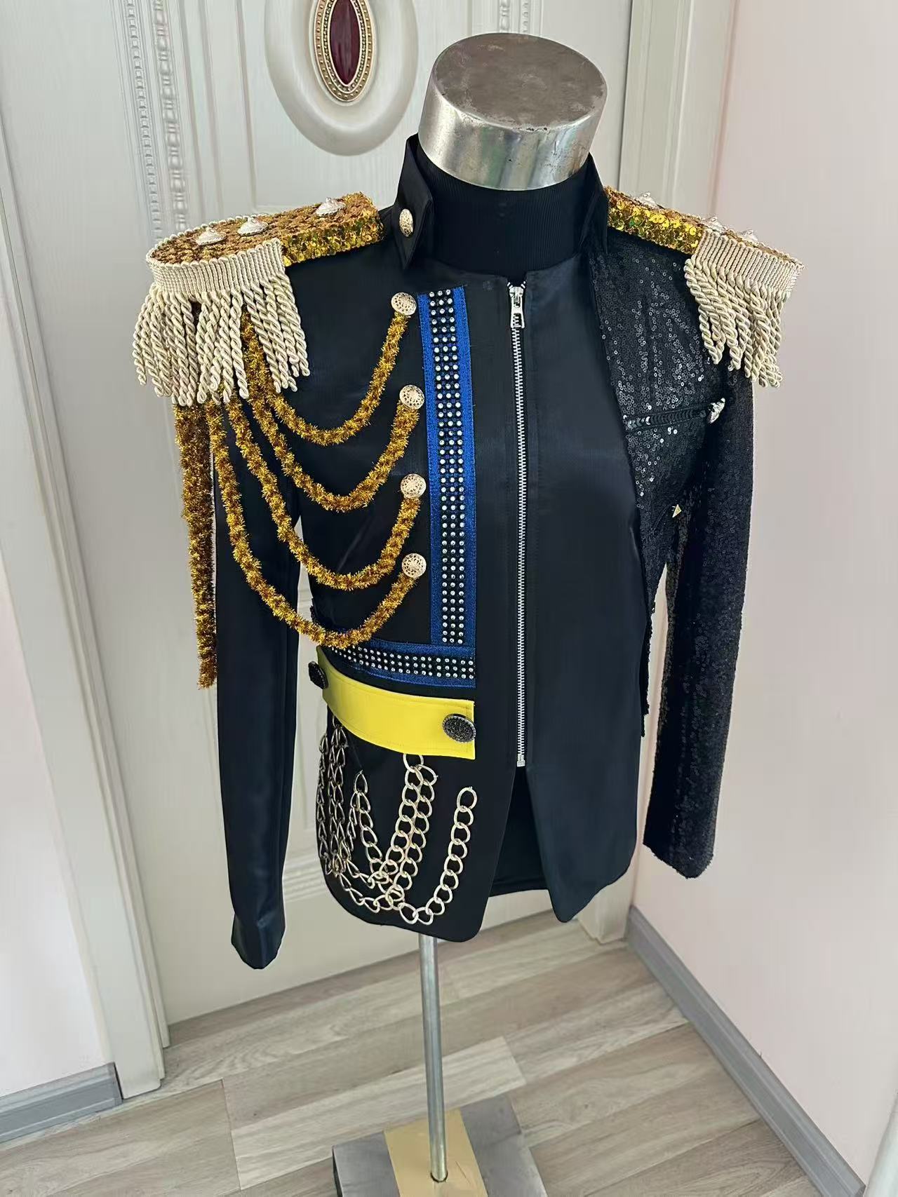 Nowa męska marynarka z frędzla – Men Formal Wear Wedding recenzja i cena