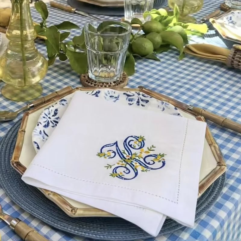Nowość! 100% Czysty Len, Serwe – Monogrammed Handkerchief recenzja i cena