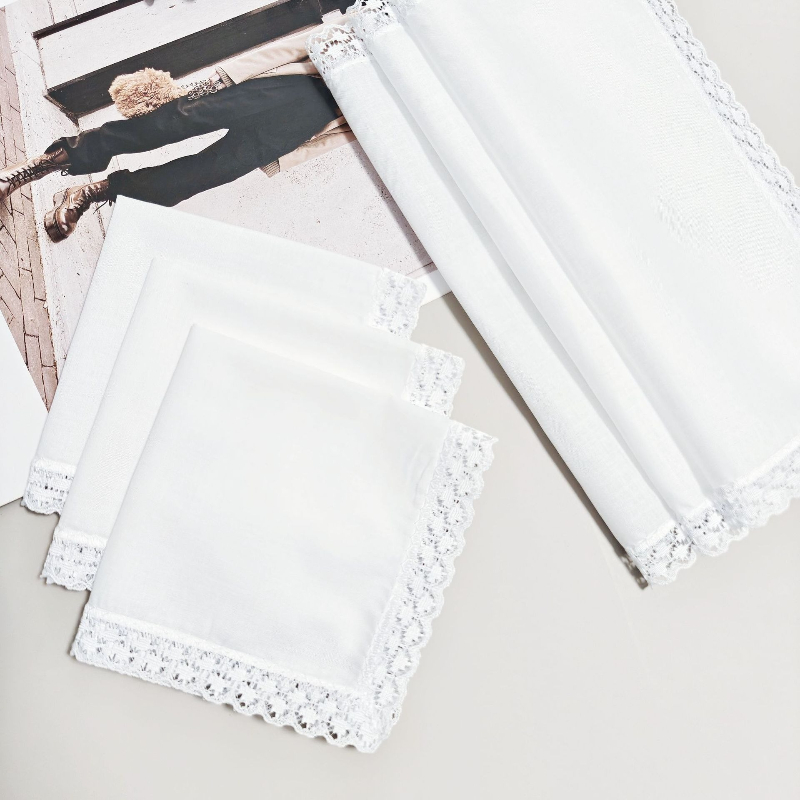 6 sztuk/zestaw Biała chusteczk – Monogrammed Handkerchief recenzja i cena