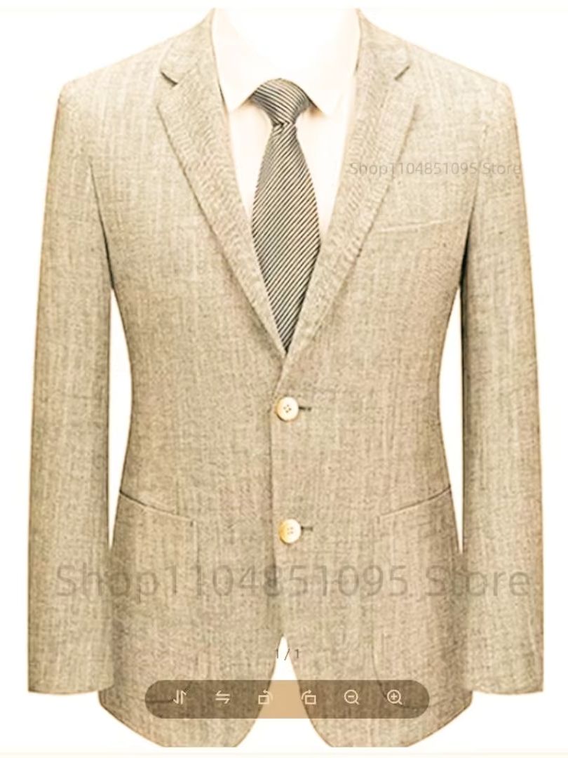 Męska marynarka lniana slim fi – Men Formal Wear In Summer recenzja i cena