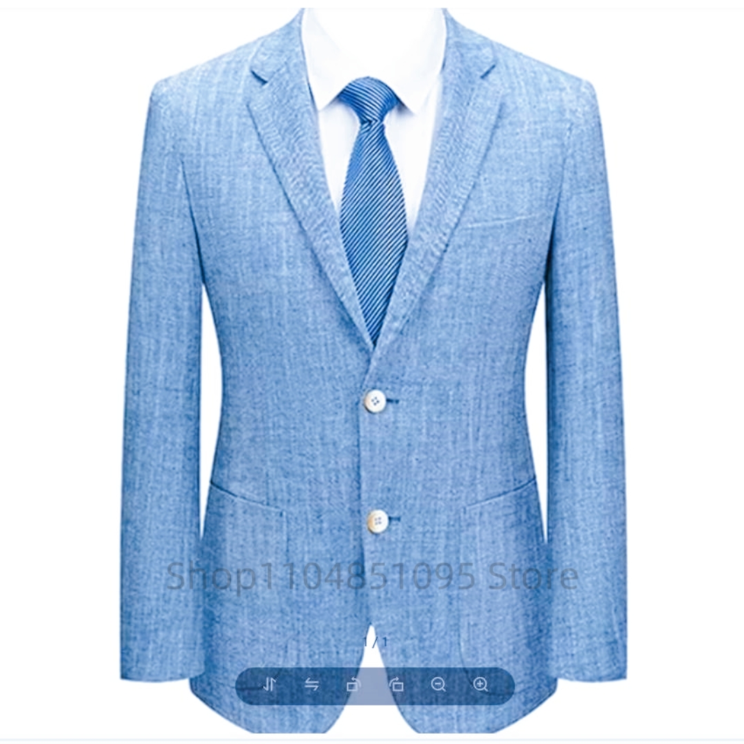 Męska marynarka lniana slim fi – Men Formal Wear In Summer recenzja i cena