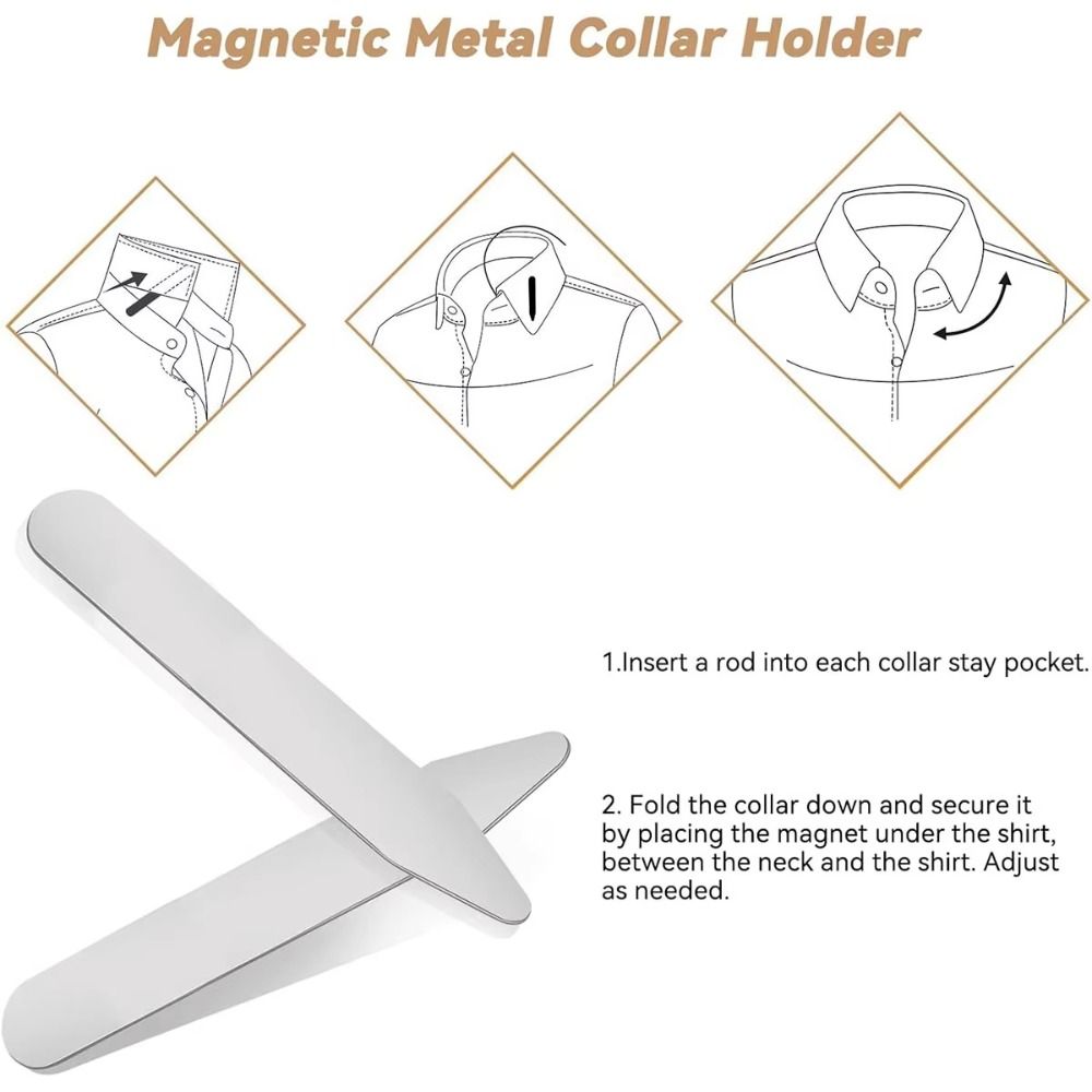 6 szt. Wytrzymałe magnetyczne  – Collar Stay Metal recenzja i cena