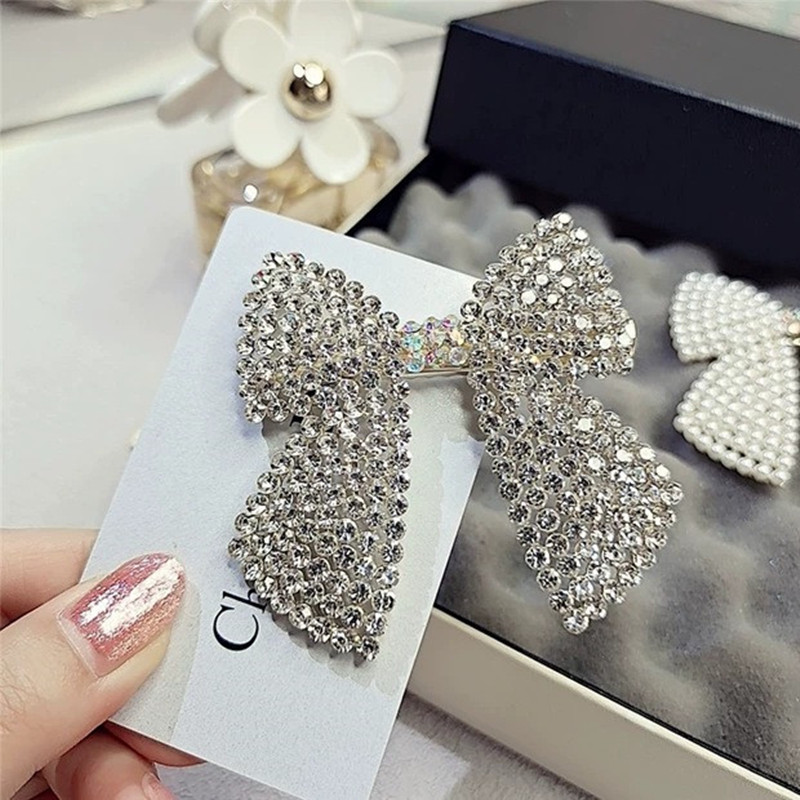 Rhinestone Pearl Bow spinki do – Tie Bar Clip recenzja i cena