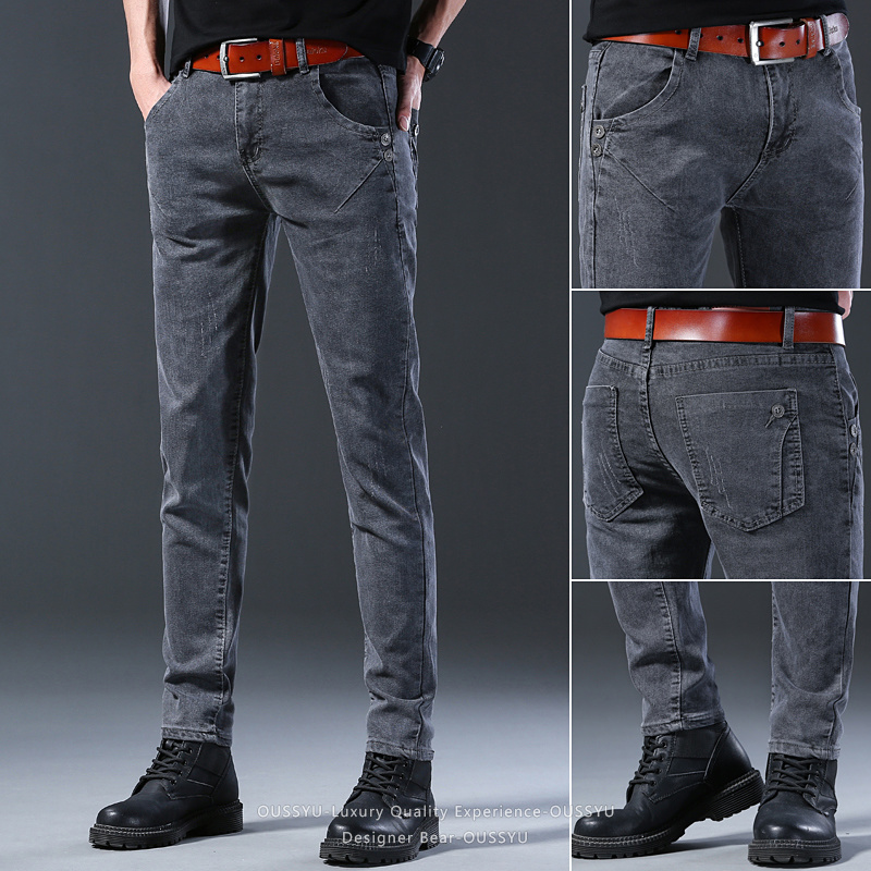 Markowe męskie elastyczne dżin – Men Formal Wear With Jeans recenzja i cena