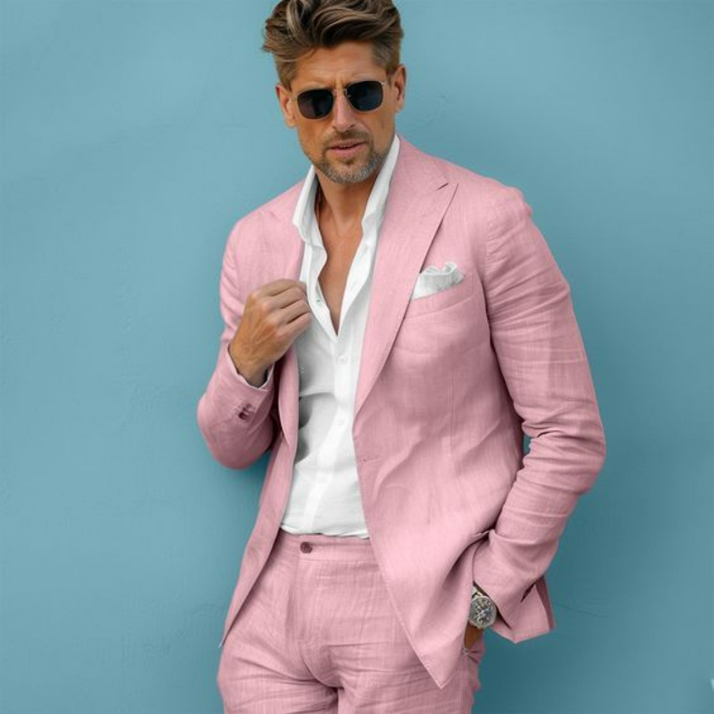 Lniany garnitur męski na wesel – Men Formal Wear In Summer recenzja i cena