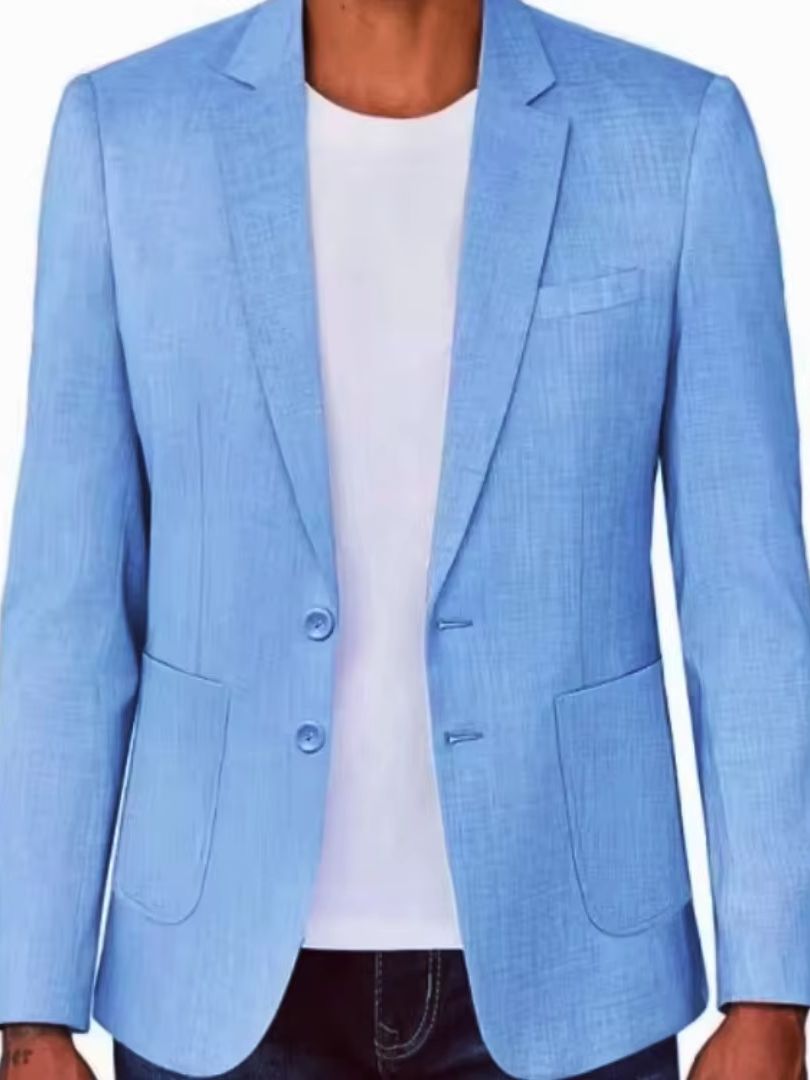 Beżowo-niebieska lniana maryna – Men Formal Wear In Summer recenzja i cena