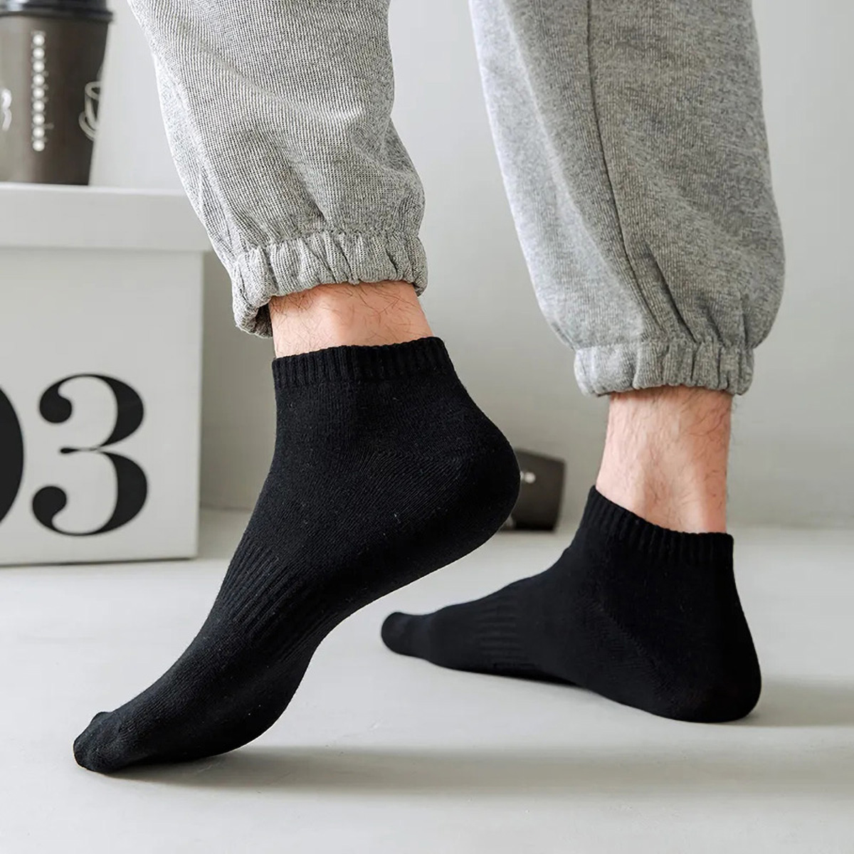 1/5 par Unisex Białe i czarne  – Sock Garter Men recenzja i cena