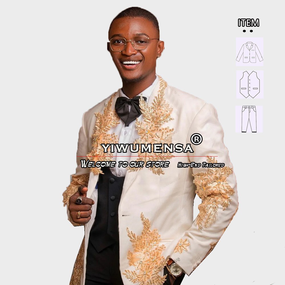 Spersonalizowane 3-częściowe g – Men Formal Wear Wedding recenzja i cena