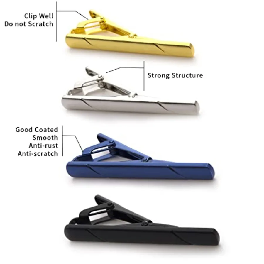 4 szt. spinek do krawata dla m – Tie Bar Clip recenzja i cena