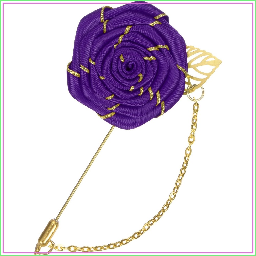 Broszka Róża, Kwiat Róży z Zło – Tuxedo Lapel Pin recenzja i cena
